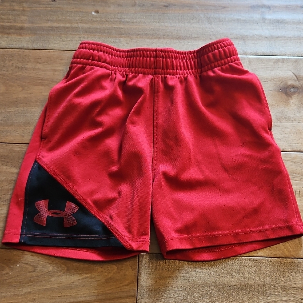 Under Armour Red and Black Sports Shorts